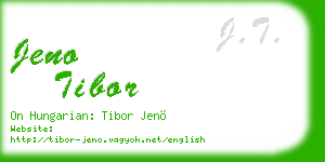 jeno tibor business card
